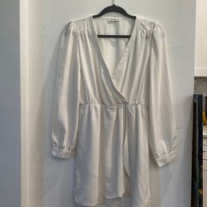 Brigitte Bailey white dress long sleeves size m